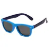 S8002 Óculos de Sol de Silicone Infantis Óculos de Sol de Unha de Arroz de Silicone Óculos de Sol com Combinação de Cores Polarizados para Meninos e Meninas