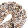 Venta al por mayor de fábrica Ágata Hoja de Bambú Cuentas Sueltas Accesorios para Joyería DIY Ágata Redonda Semi-terminados Accesorios Accesorios al por Mayor