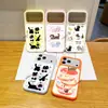 Capa de celular fofa estilo cartoon de gatinho e cachorrinho coreana e japonesa, estilo desenhado à mão, amiga da pele, para iPhone 18, feita de silicone líquido verdadeiro