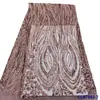 Vestido Estilo Francês Bordado com Lantejoulas, Tecido de Renda para Vestido de Noiva, Tecido de Renda com Lantejoulas para Noiva