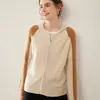 Nuevo Cárdigan de Punto de Cachemira Suéter de Manga Larga para Mujer Otoño e Invierno Abrigo Grueso Moda de Nicho Combinación de Colores Versátil con Capucha