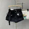 Falda pantalón corta de mezclilla para mujer de bolsillo grande de verano, estilo nuevo, tres cuartos, falda pantalón de moda, mezclilla retro de ropa de trabajo americana