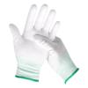 Luvas revestidas de palma revestidas de nylon PU Luvas revestidas de 13 pinos antiestáticas antiestáticas para oficina de trabalho eletrônico de 13 pinos
