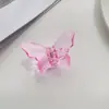 Pinza para el Cabello Transparente Estilo Sirena Mariposa de Gama Alta, Pasador Grande Estilo Coreano, Pinza Tiburón de Moda