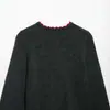 Ins ropa de mujer al por mayor estilo europeo y americano transfronterizo otoño 2026 chaqueta de punto de color bloqueado nueva 2756114