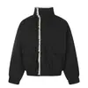 Chaqueta de Algodón de Lana para Hombre de Invierno Cuello Alto Ropa Exterior Protección contra el Frío Gruesa Cálida Estilo Ropa de Trabajo Holgada Cuello Alto Ropa de Algodón vibe trendy