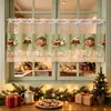 Cortina de encaje navideña transfronteriza de media longitud para ventanas pequeñas de cocina, cortina corta decorativa de gasa, producto terminado para dropshipping