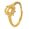 Anillo de Plata de Ley S925 de Lujo Ligero Vintage con Forma de Almohada para Montaje de Piedra Diamante para Mujeres DIY Incrustación 5mm Piedra Principal Accesorios de Montaje para Anillo de Piedra Preciosa