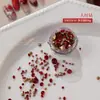 Lentejuela Brillo Joyería Roja para Uñas Estilo Popular de Celebridad de Internet Rojo Sangre de Paloma Año Nuevo Decoración de Uñas Redonda Plana Diamante