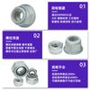 Tuerca hexagonal de nailon grado 8 de acero al carbono en stock de fábrica m3m6 diente fino galvanizada tuerca de alta resistencia para sitio de construcción mayoreo