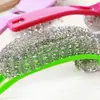 Cepillo de limpieza multiusos, artículos de limpieza para cocina, cepillo para lavar platos y fregar ollas con mango largo en forma de gancho para colgar, bola de lana de acero, directo del fabricante