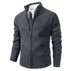 Cross2026 Otoño Invierno Nuevo Abrigo Suéter de Terciopelo con Cuello Alto para Hombre Moda Juvenil Más Terciopelo Más Grueso Tejido Chaqueta