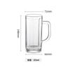 Caneca de Vidro Transparente Resistente ao Calor Pequena Espessa Casa de Chá com Alça Caneca de Cerveja Sem Tampa Bar Presente Logotipo Impresso