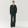 Elegante Cardigan de Caxemira com Zíper Conjunto de Malha Casual Emagrecedor Novo Outono/Inverno 2025 Casaco Grosso Calça Wide-Leg para Mulheres