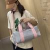 Bolsa de Viaje Transfronteriza para Hombro Portátil, Bolsa de Equipaje, Bolsa de Viaje, Maleta, Bolsa Deportiva Cilíndrica de Yoga, Logo de Fitness