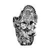 Pegatina de Tatuaje Luohan Koi Loto Tradicional Impermeable y Resistente al Sudor Larga Duración Estilo Antiguo Tatuaje Tradicional para Brazo y Pierna de Hombres y Mujeres