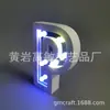 Luminária de Mesa com Letra Espelhada Colorida LED, Enfeite de Mesa, Luz Noturna, Artesanato para Decoração de Casa, Presente