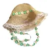 Sombrero de Paja con Adorno de Encaje Floral Francés para Mujer 2025 Nuevo Estilo de Verano Sombrero Grande de Playa Protección Solar Sombrero para el Sol