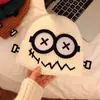 Gorro de Lana Tejido Divertido y Lindo para Mujer, Nuevo para Otoño e Invierno, Dibujo Animado, Cálido, a Prueba de Frío, para Cara Pequeña