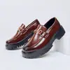 Mocasines Transfronterizos para Hombre Slip-on Suela Gruesa Estilo Británico Zapatos Casuales Zapatos de Hombre