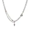 Collar de Perlas Alas Amor Temperamento Femenino Versátil Diseño de Nicho Accesorios Estilo Frío Moderno Hip-hop Cadena para Clavícula