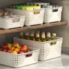 Cesta de armazenamento de lanches diversos, cesta de plástico para armazenamento doméstico, armário de cozinha, caixa de armazenamento, guarda-roupa de dormitório, caixa de armazenamento de roupas