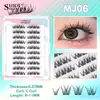 Pestañas Postizas Individuales Autoadhesivas 10 Filas No Requieren Pegamento Pestañas de Racimo Naturales Moda Extensión de Pestañas para Maquillaje Diario
