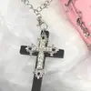 Diseño Original Collar de Cruz Grande Cruz Alabanza Cosplay Halloween Gótico Oscuro Monja Lolita Sirvienta