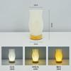 Luminária de Mesa Decorativa para Cabeceira de Quarto, Recarregável, Cor Creme Estilo Ins, Luz Noturna Dimerizável por Toque Impressa em 3D, Luminária Vaso para Estudo