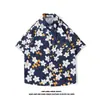 Ilha de Hainan Camisa Floral de Manga Curta Roupa de Praia Sanya Havaí Tailândia Viagem Masculina Casal Casual Solta
