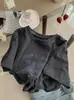 Camiseta Pulóver Manga Corta Cuello Redondo Estampado de Cachorro de Yoga de Dibujos Animados Anime Omalai para Mujer Primavera Top Cepillado 6409
