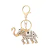 Chaveiro Pingente de Elefante de Metal Feito Sob Medida pelo Fabricante com Strass, Presente de Strass Decoração de Chaveiro de Carro Venda por Atacado