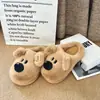 Lindas y divertidas pantuflas de peluche para parejas, nuevo modelo otoño e invierno 2026, pantuflas peludas tipo slip-on de estilo casual para el hogar