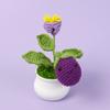 Girasol de Lana Transfronterizo en Maceta Flor de Lirio del Valle Nomeolvides Tulipán Adorno de Flor Artificial Temporada Escolar Regalo para Maestro