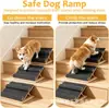 Rampa Plegable Antideslizante para Mascotas de Madera Maciza Escalones para Perro Gato Escalera Auxiliar Ángulo Ajustable Escalera de Escalada