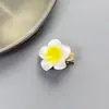 Bonito pasador de flor de huevo tamaño pequeño para niños rosa lateral azul lateral antiguo pinza para flequillo pinza blanca tocado