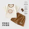 Conjunto de Ropa de Verano para Bebés Niños 0-3 Años Camiseta de Manga Corta y Shorts Ropa Infantil Conjunto Delgado de Dos Piezas de Verano