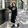 Vestidos Infantis Primavera Outono 2026 Novo Estiloso Roupa Infantil Outono Manga Longa Vestido Moletom para Meninas Grandes Conjunto de Saia Tendência