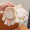 2025 Nuevos Guantes de Invierno para Niños de Dibujos Animados Lindos Cálidos de Cinco Dedos a Prueba de Frío para Niñas Creativos Cálidos Cubre Dedos para Bebé