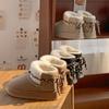 Invierno 2024 Nuevo Anti-nudo Correa de Lazo Suela Gruesa Botas de Algodón Altura de Raquetas de Nieve Zapatillas de Algodón que Aumentan la Altura Zapatos de Algodón para Mujer Antideslizante
