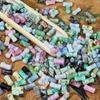 6X12mm pintou grânulos de bambu, grânulos soltos de vidro, grânulos de tubo de bambu de tinta, furo reto DIY handmade jóias pulseira fazendo