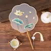 Ventoinha Redonda de Bordado Dupla Face de Suzhou com Borda Envolvida em Seda, Ventoinha Especial para Dança Hanfu Estilo Antigo Cheongsam, Ventoinha Artesanal Clássica