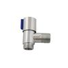 Válvula de triángulo de rosca de 4 puntos de acero inoxidable 304 para agua fría y caliente, grifo especial mini para lavadora, entrada de inodoro ultracorta