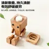 Figura de Madera Linda con Piernas que se Mueven para Ambientador de Coche, Decoración Creativa de Piernas que se Mueven para la Salida de Aire del Coche