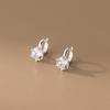 Brincos Nalan de Prata de Lei S925 com Diamante Solitário de Seis Garras Design de Nicho Joias de Orelha para Mulheres M05189