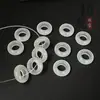Acessórios de contas redondas de ágata branca natural DIY joias originais pulseira colar corrente de suéter contas espaçadoras círculos