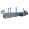 Linha de produção comercial para fritura de carne crocante pequena, máquina de fritar chips de batata doce, equipamento semi-automático para fritar batatas fritas frescas cortadas