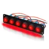 Panel de Interruptores Ojo de Gato Azul para Coche Palanca Basculante 12V-24V con Luz LED Control de Potencia Aleación de Aluminio Coche