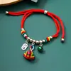 Festival del Bote del Dragón cuerda colorida bendición zongzi pulsera para bebé joyería zongzi infantil cuerda de mano tejida a mano hilo rojo