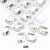 Cristales Facetados Cosidos a Mano con Pedrería, Cristales de Forma Irregular con Base Plana, Accesorios de Cristal para Bricolaje, Vestido de Novia, Zapatos, Sombreros, Bolsos, Accesorios para Ropa